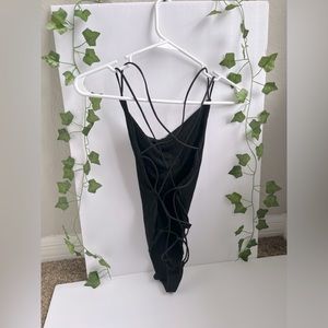 Black one piece/ stringed back